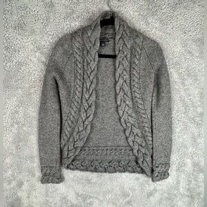 Banana Republic Lambs Wool Open Front Cardigan Sweater Gray Women’s,Size S